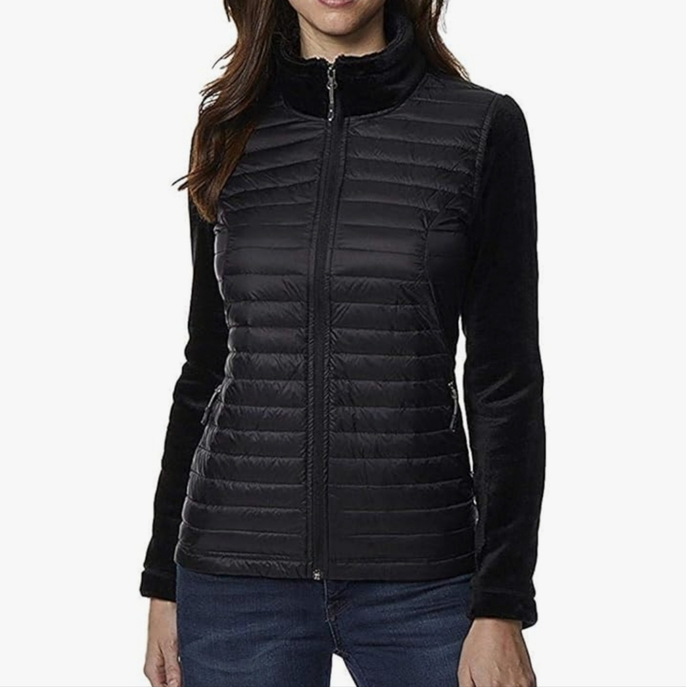 32 Degrees Heat Black Full Zip Jacket, Size Large